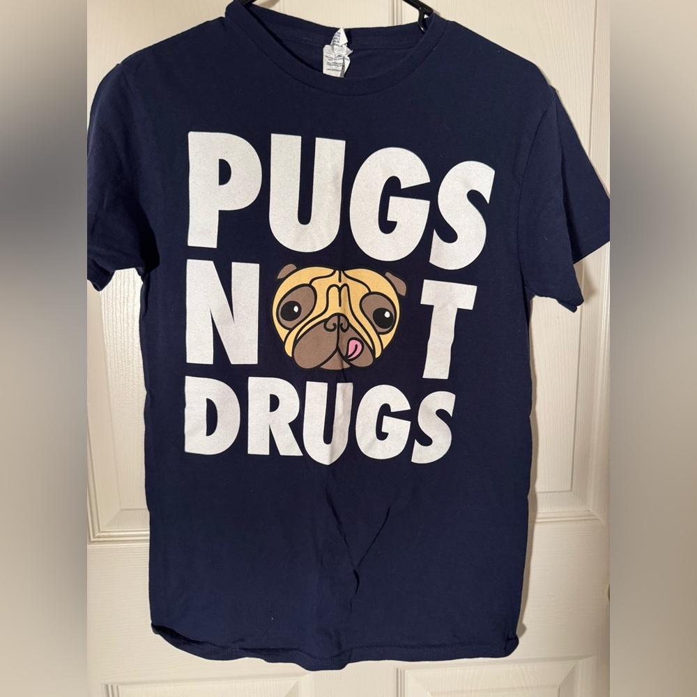 Delta Navy Pug Graphic Dog T-Shirt